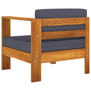 Galleria Design 4-Seater Garden Sofa with Dark Grey Cushions Acacia Wood