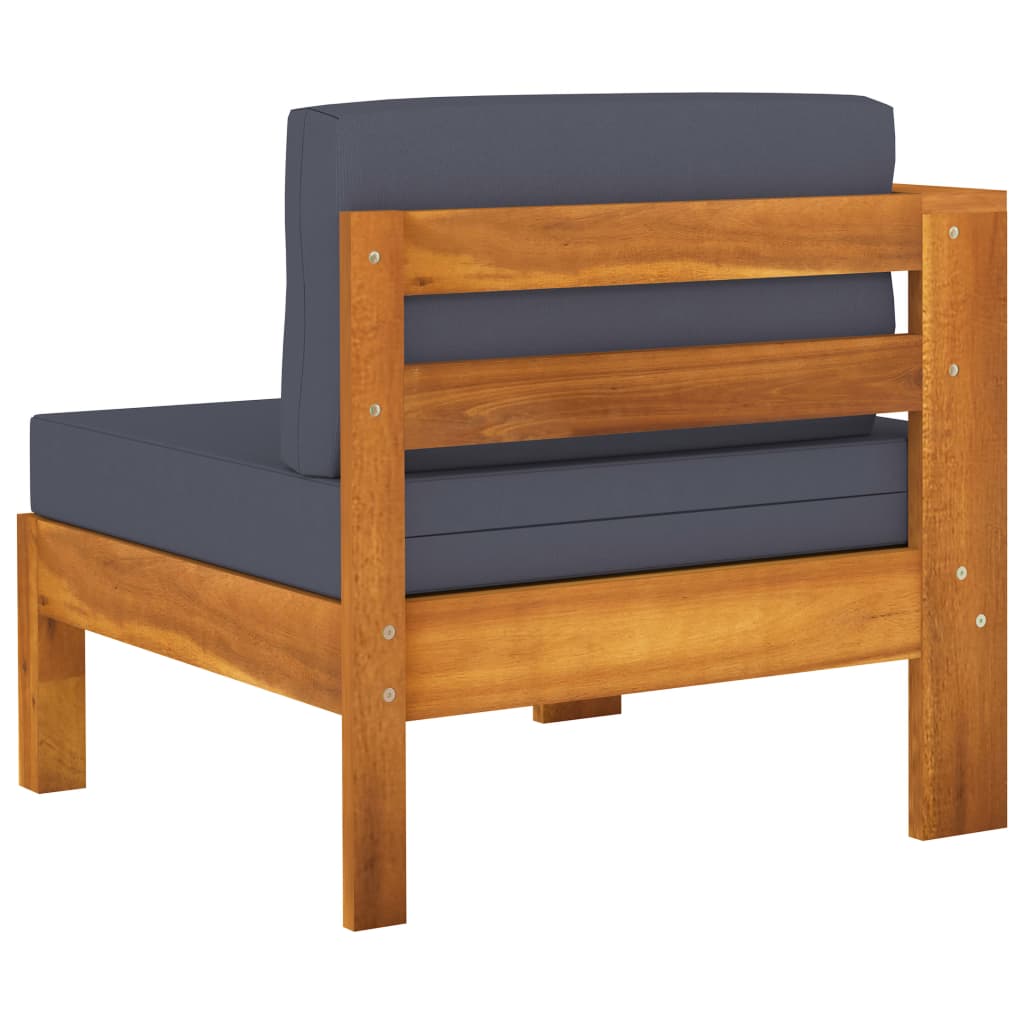 Galleria Design 4-Seater Garden Sofa with Dark Grey Cushions Acacia Wood