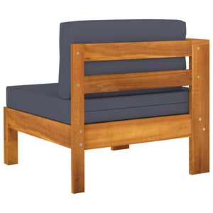 Galleria Design 4-Seater Garden Sofa with Dark Grey Cushions Acacia Wood