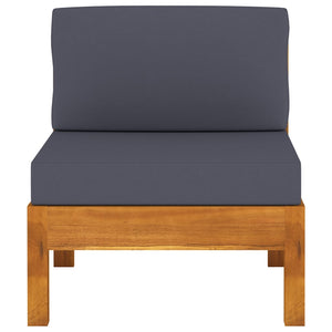 Galleria Design 4-Seater Garden Sofa with Dark Grey Cushions Acacia Wood