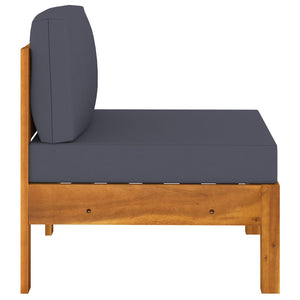 Galleria Design 4-Seater Garden Sofa with Dark Grey Cushions Acacia Wood