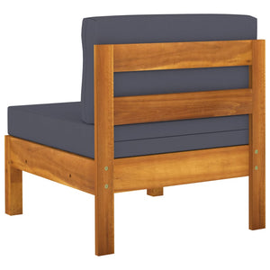 Galleria Design 4-Seater Garden Sofa with Dark Grey Cushions Acacia Wood