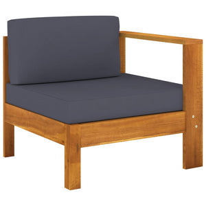 Galleria Design 4-Seater Garden Sofa with Dark Grey Cushions Acacia Wood