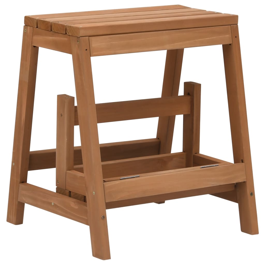 Galleria Design Foldable Step Stool Solid Firwood