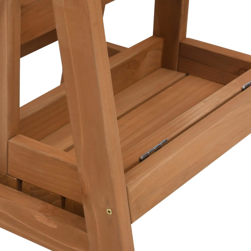 Galleria Design Foldable Step Stool Solid Firwood