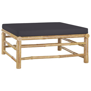 Galleria Design 4 Piece Garden Lounge Set with Dark Grey Cushions Bamboo