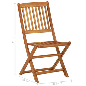 Galleria Design 5 Piece Folding Garden Dining Set Solid Acacia Wood