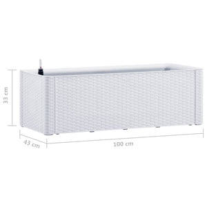Galleria Design Garden Raised Bed with Self Watering System White 100x43x33 cm