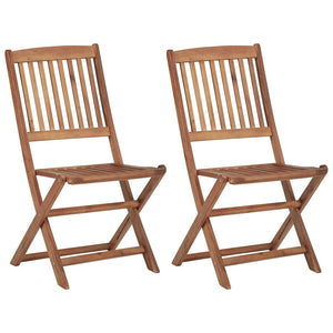Galleria Design Folding Outdoor Chairs 2 pcs Solid Acacia Wood