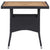 Galleria Design 3 Piece Garden Dining Set Black Poly Rattan and Acacia Wood