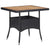 Galleria Design 5 Piece Garden Dining Set Black Poly Rattan and Acacia Wood