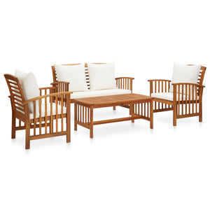 Galleria Design 5 Piece Garden Lounge Set with Cushions Solid Acacia Wood