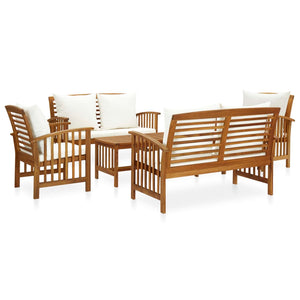 Galleria Design 5 Piece Garden Lounge Set with Cushions Solid Acacia Wood