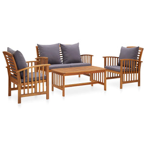 Galleria Design 5 Piece Garden Lounge Set with Cushions Solid Acacia Wood