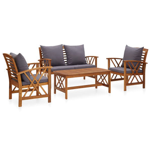 Galleria Design 5 Piece Garden Lounge Set with Cushions Solid Acacia Wood