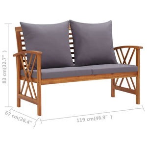 Galleria Design 5 Piece Garden Lounge Set with Cushions Solid Acacia Wood