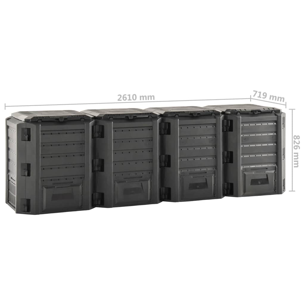 Galleria Design Garden Composter Black 1600 L