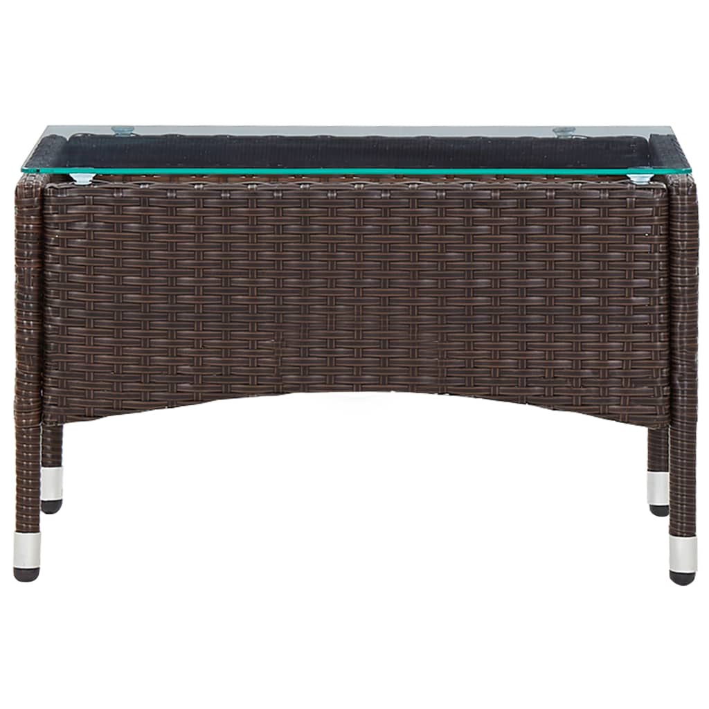Galleria Design 2 Piece Garden Lounge Set with Cushion Poly Rattan Brown