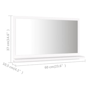 Galleria Design Bathroom Mirror White 60x10.5x37 cm Engineered Wood