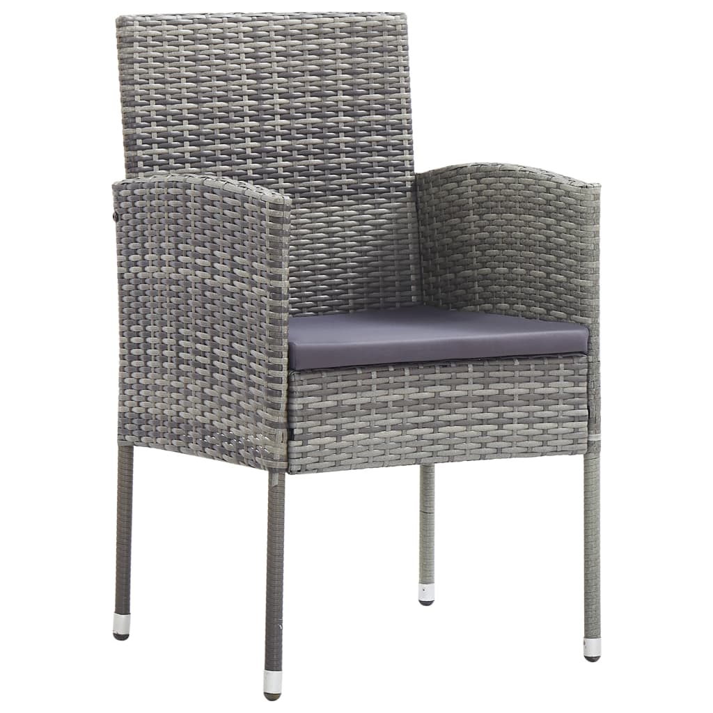 Galleria Design 5 Piece Garden Dining Set Poly Rattan Anthracite