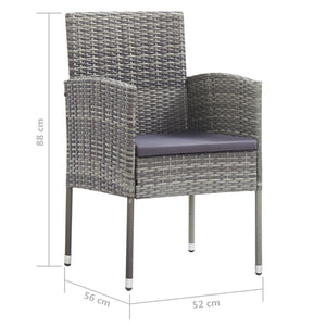 Galleria Design 5 Piece Garden Dining Set Poly Rattan Anthracite