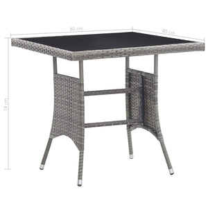 Galleria Design 5 Piece Garden Dining Set Poly Rattan Anthracite