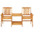 Galleria Design Garden Chairs with Tea Table and Cushions Solid Acacia Wood