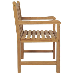 Galleria Design Garden Chairs 2 pcs with Light Blue Cushions Solid Teak Wood