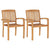 Galleria Design Garden Chairs 2 pcs with Beige Cushions Solid Teak Wood