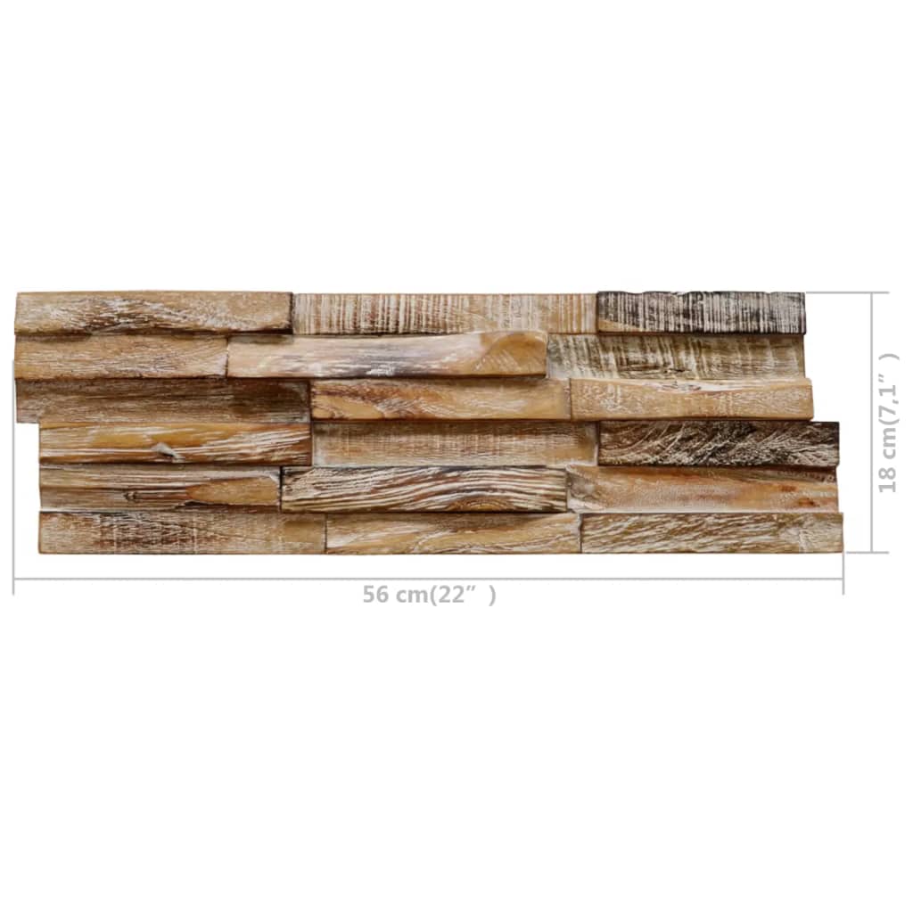 Galleria Design 3D Wall Cladding Panels 10 pcs 1.01 m² Solid Teak Wood