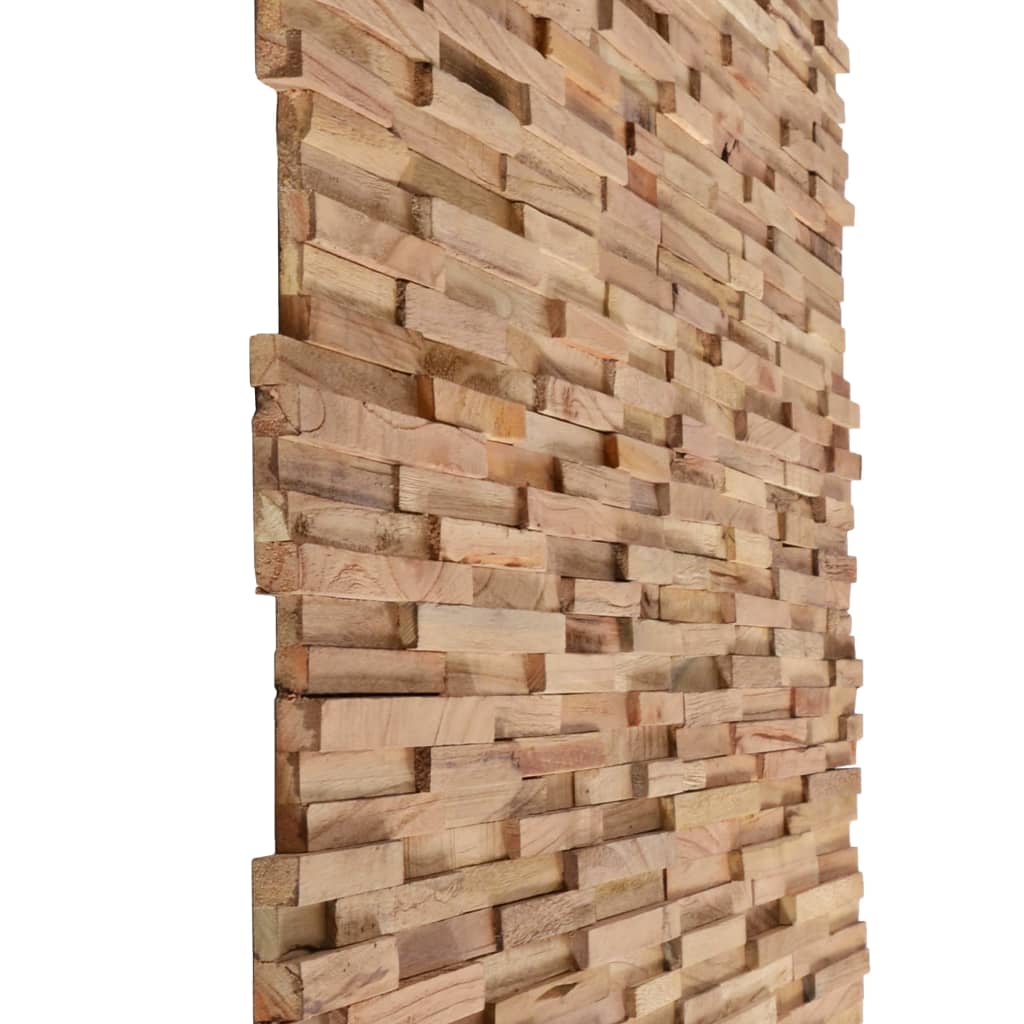 Galleria Design 3D Wall Cladding Panels 10 pcs 1.08 m² Solid Teak Wood