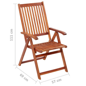Galleria Design Folding Garden Chairs 4 pcs Solid Acacia Wood