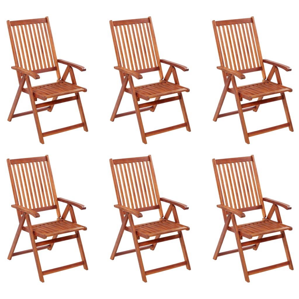 Galleria Design Folding Garden Chairs 6 pcs Solid Acacia Wood
