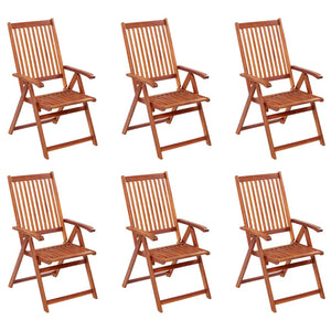 Galleria Design Folding Garden Chairs 6 pcs Solid Acacia Wood