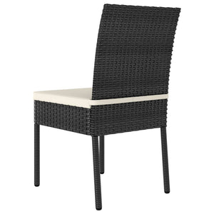 Galleria Design 9 Piece Garden Dining Set Poly Rattan Black