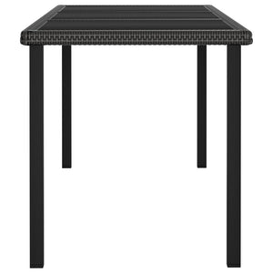 Galleria Design 9 Piece Garden Dining Set Poly Rattan Black