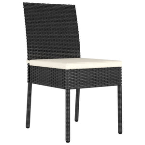 Galleria Design 9 Piece Garden Dining Set Poly Rattan Black