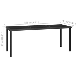 Galleria Design 9 Piece Garden Dining Set Poly Rattan Black