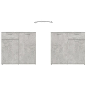Galleria Design Sideboard Concrete Grey 80x36x75 cm Engineered Wood