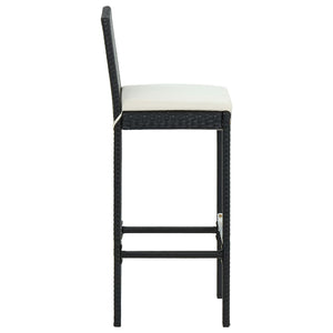 Galleria Design 7 Piece Garden Bar Set with Cushions Black