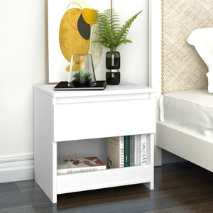 Galleria Design Bedside Cabinet White 40x30x39 cm Engineered Wood
