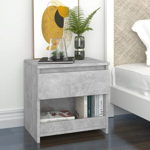 Galleria Design Bedside Cabinets 2 pcs Concrete Grey 40x30x39 cm Engineered Wood