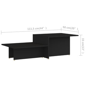 Galleria Design Coffee Table Black 111.5x50x33 cm Engineered Wood