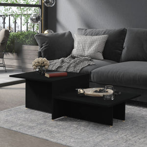 Galleria Design Coffee Table Black 111.5x50x33 cm Engineered Wood