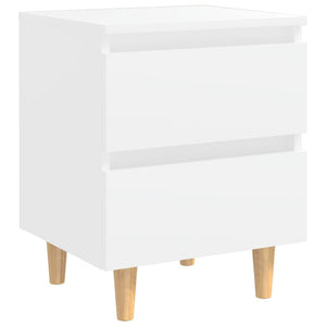 Galleria Design Bed Cabinets with Solid Pinewood Legs 2 pcs White 40x35x50 cm