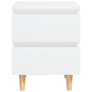 Galleria Design Bed Cabinets with Solid Pinewood Legs 2 pcs White 40x35x50 cm