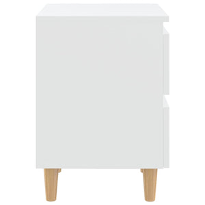 Galleria Design Bed Cabinets with Solid Pinewood Legs 2 pcs White 40x35x50 cm
