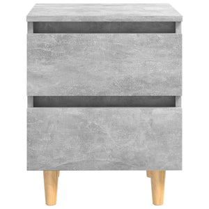 Galleria Design Bed Cabinets & Solid Pinewood Legs 2 pcs Concrete Grey 40x35x50 cm