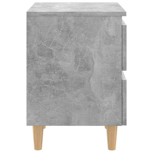 Galleria Design Bed Cabinets & Solid Pinewood Legs 2 pcs Concrete Grey 40x35x50 cm