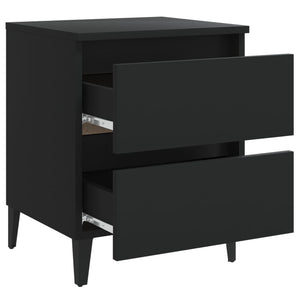 Galleria Design Bed Cabinets 2 pcs Black 40x35x50 cm Engineered Wood